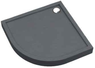 Schedpol Competia New plato de ducha semicircular 80x80 cm gris 3.4633/S/ST