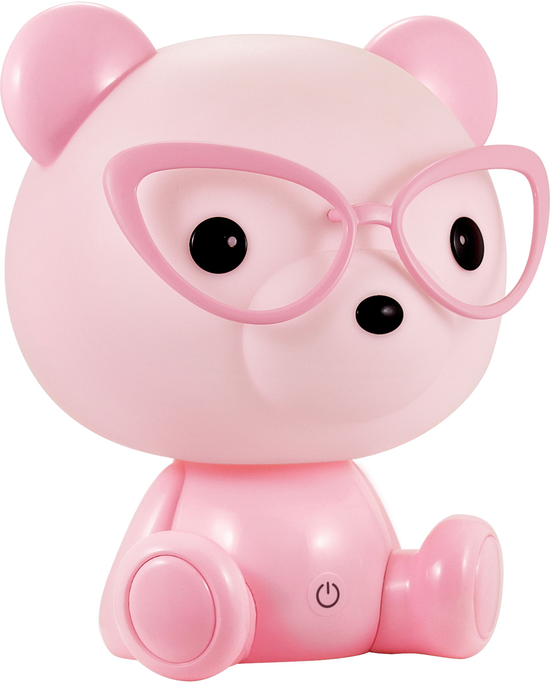 Goldlux Miś Okularnik lámpara de noche infantil 1x2.5 W rosa 327208