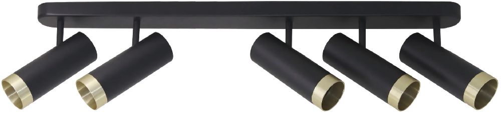 Goldlux Fado lámpara de techo 5x10 W negro 326027