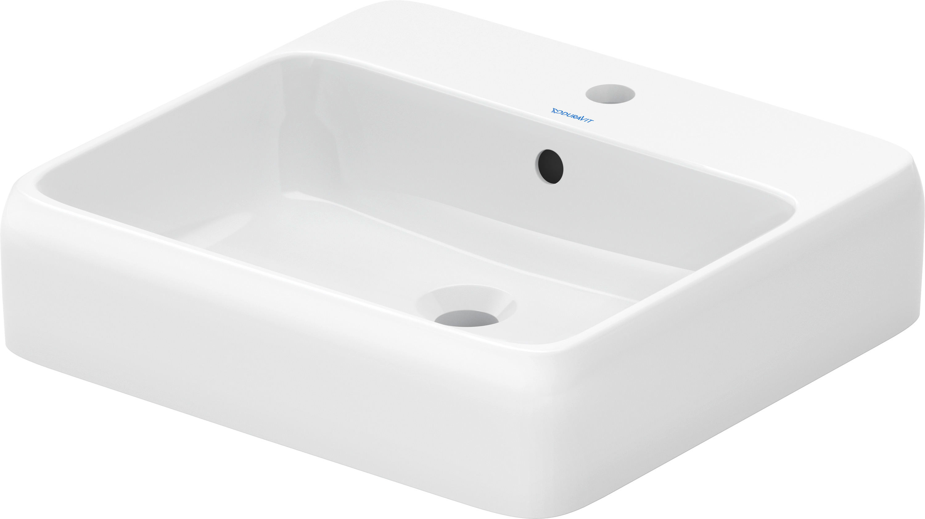 Duravit Qatego lavabo 50x47 cm rectangular sobre encimera blanco brillante 2385500027