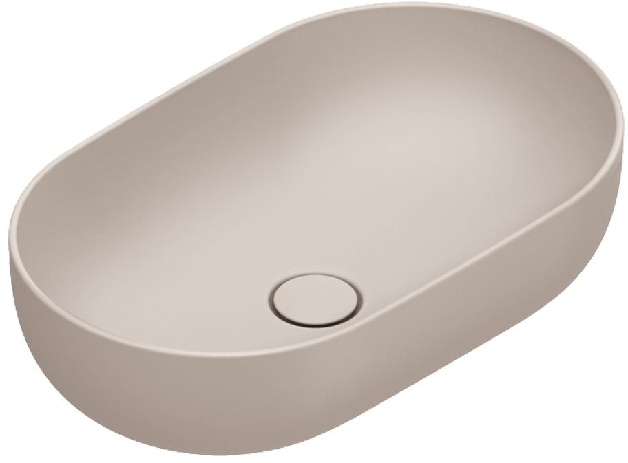 Catalano Sfera lavabo 60x37 cm oval sobre encimera marrón/beige 0522610031