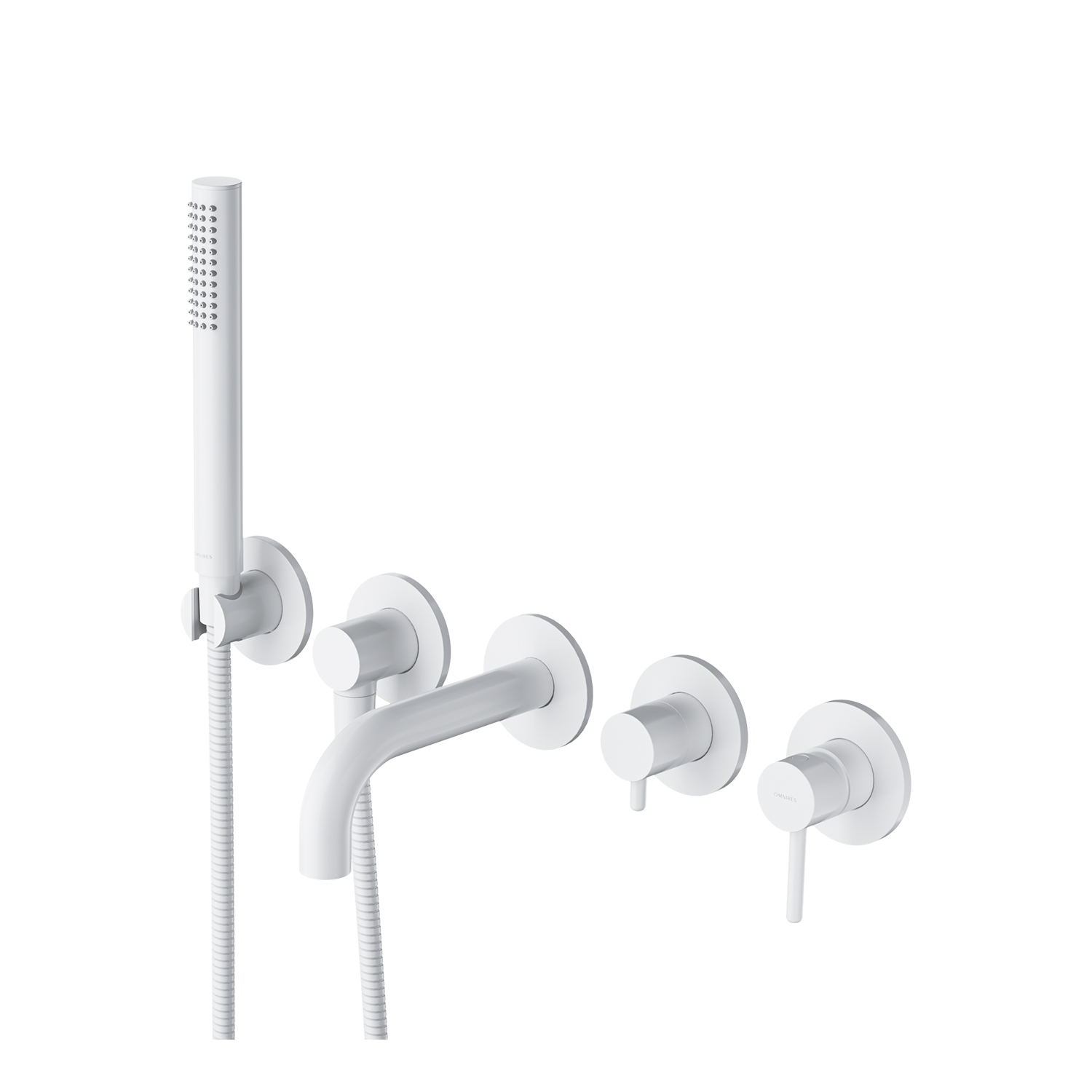 Omnires Y grifo de bañera y ducha empotrado blanco Y12371SWM