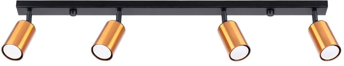 Sollux Lighting Winx lámpara de techo 4x10 W negro-cobre SL.1379