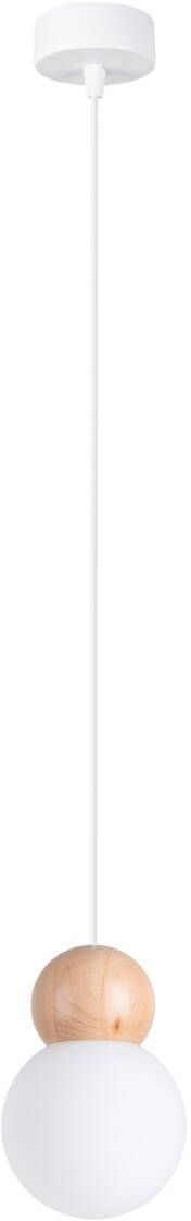 Sollux Lighting Pekka lámpara colgante 1x8 W blanco-madera SL.1390