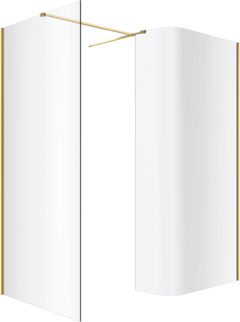 Conjunto mampara de ducha walk-in Excellent Vidoq KAEX.1507.830.LP.GL, mampara de ducha walk-in Excellent Vidoq KAEX.1506.900.LP.GL