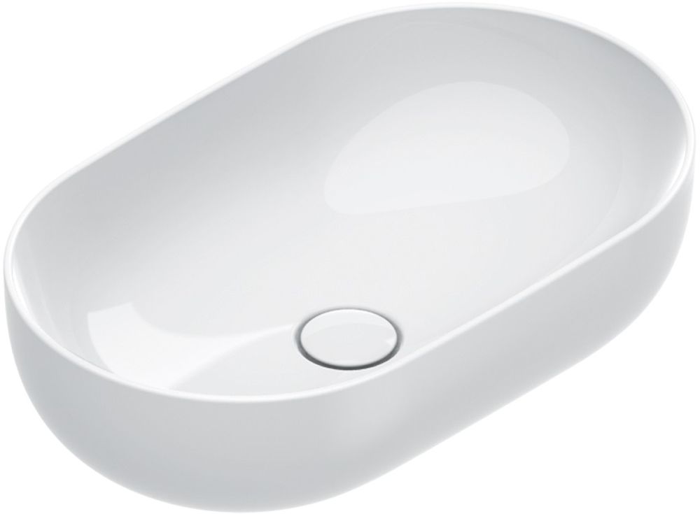 Catalano Sfera lavabo 60x37 cm oval sobre encimera blanco 0522610001