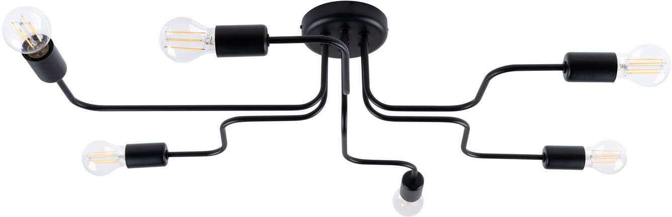 Sollux Lighting Vector lámpara de techo 6x15 W negro SL.1447