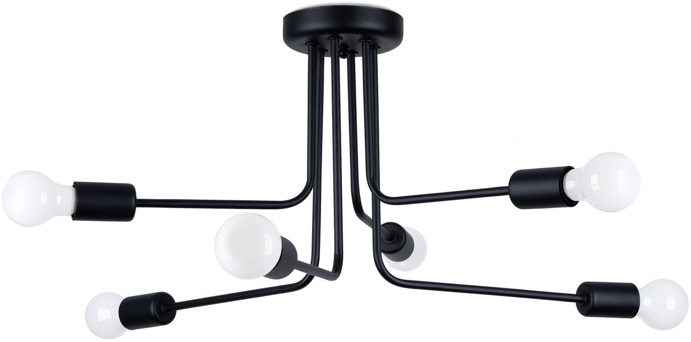 Sollux Lighting Norah lámpara de techo 6x15 W negro SL.1452