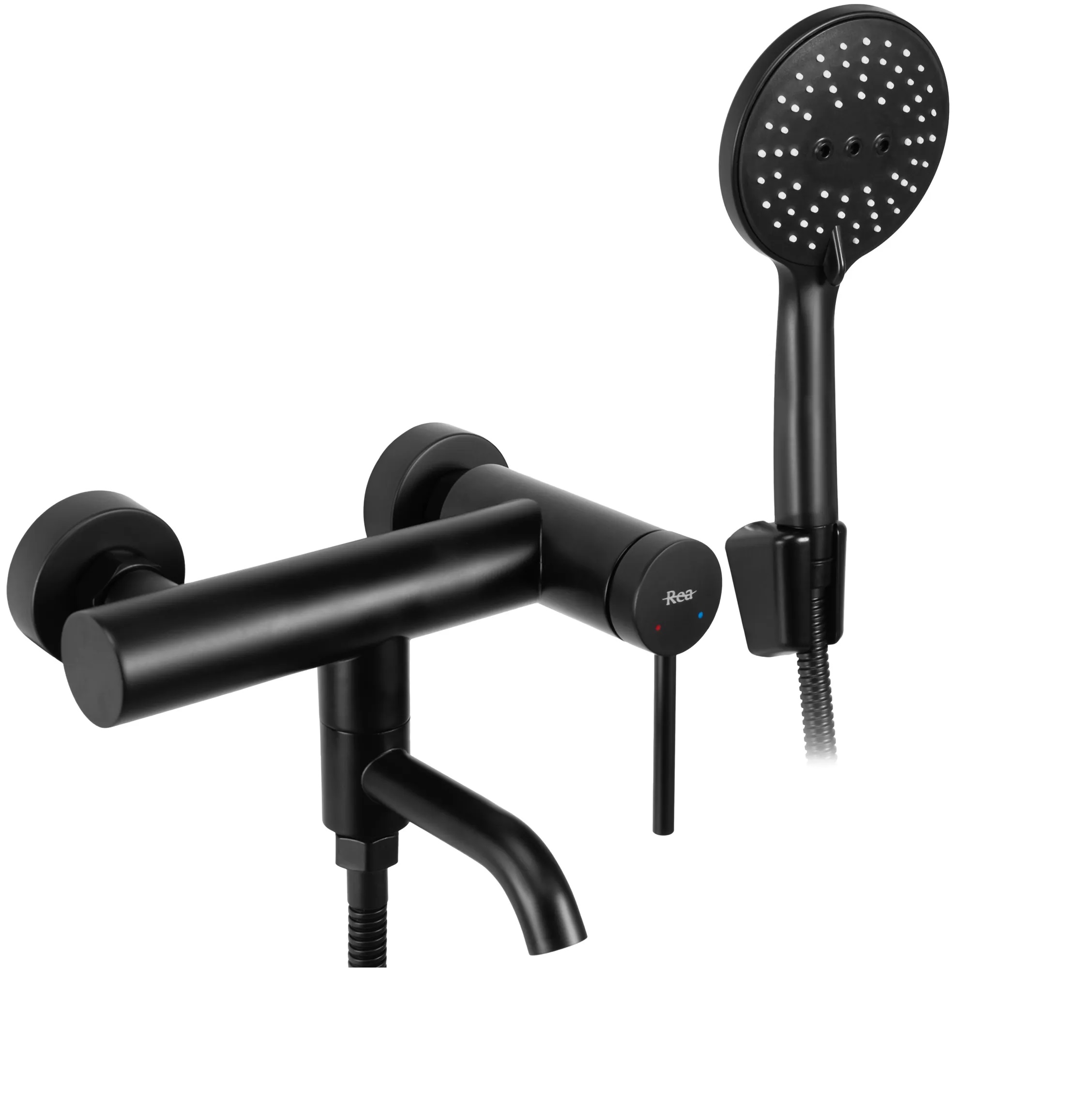 Rea Clif grifo de bañera y ducha a pared negro REA-B4240
