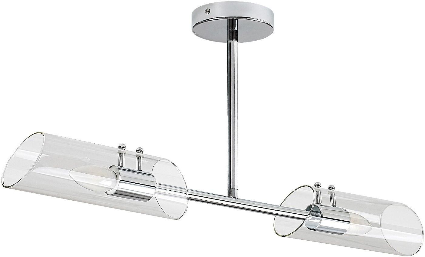 Rabalux Teodoro lámpara de techo 2x12 W cromo-transparente 75030