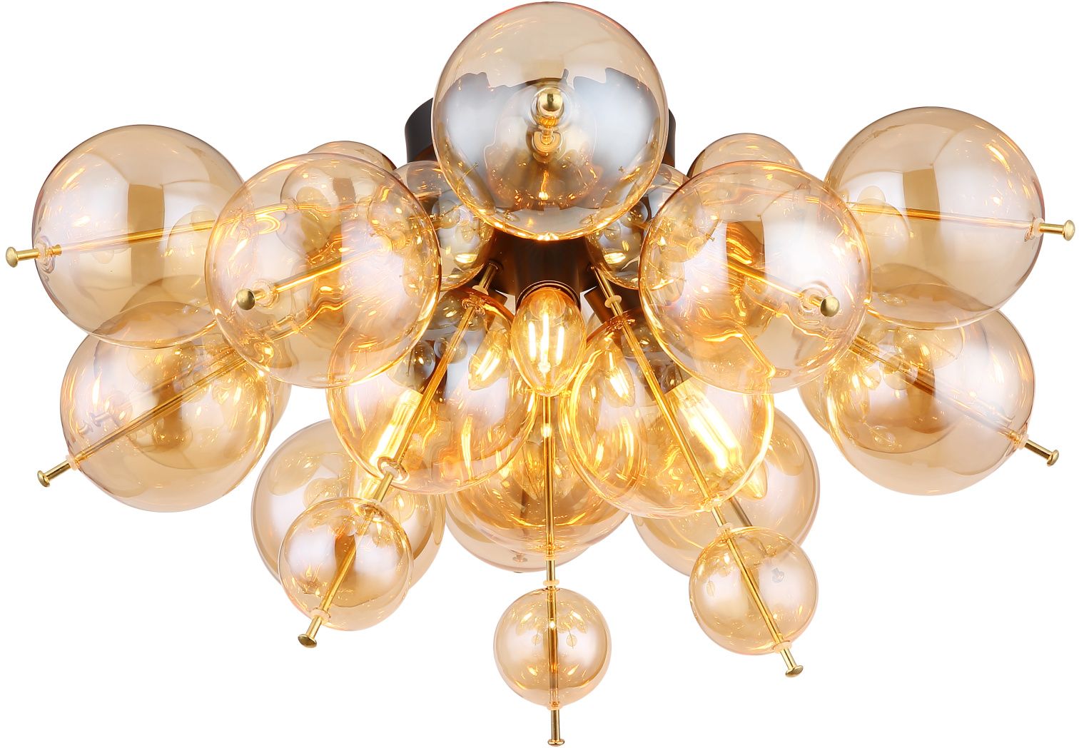 Globo Lighting Udo lámpara de techo 3x25 W negro-oro-ámbar 15633DA