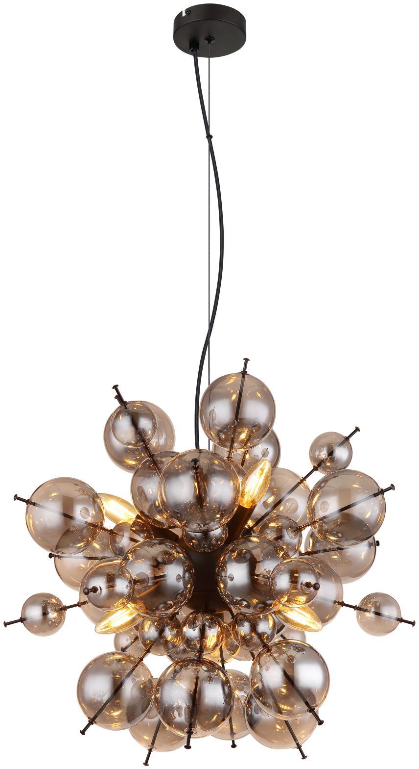 Globo Lighting Udo lámpara colgante 6x25 W negro-humado 15633HS