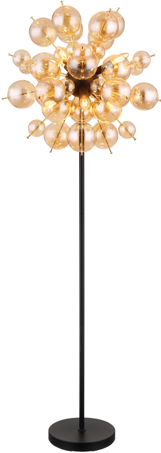 Globo Lighting Udo lámpara de pie 6x25 W negro-oro-ámbar 15633SA