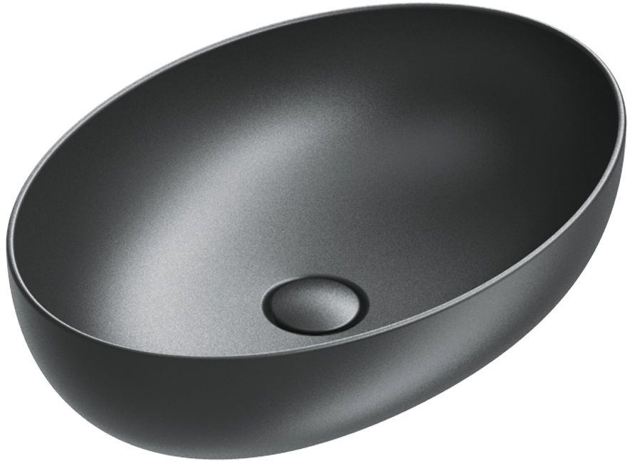 Catalano Sfera lavabo 60x42 cm oval sobre encimera negro 0522600022
