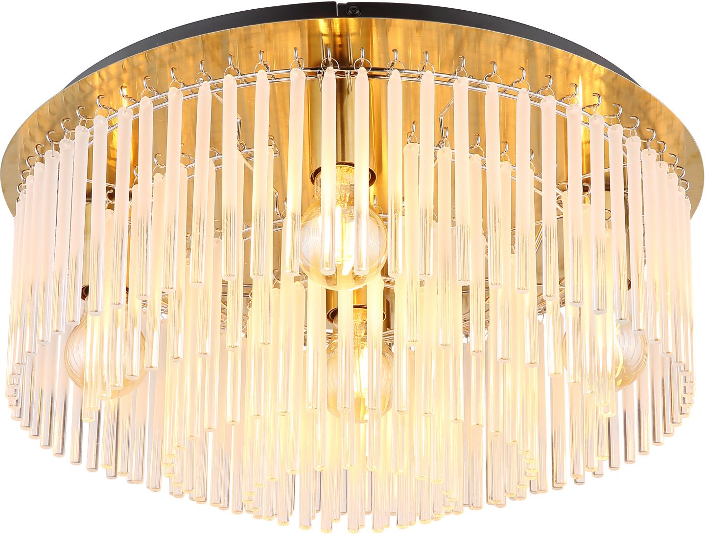 Globo Lighting Gorley plafón 5x60 W blanco-negro-oro 15698D1M