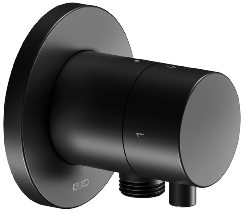 Keuco IXMO codo de conexión a pared negro 59557371101