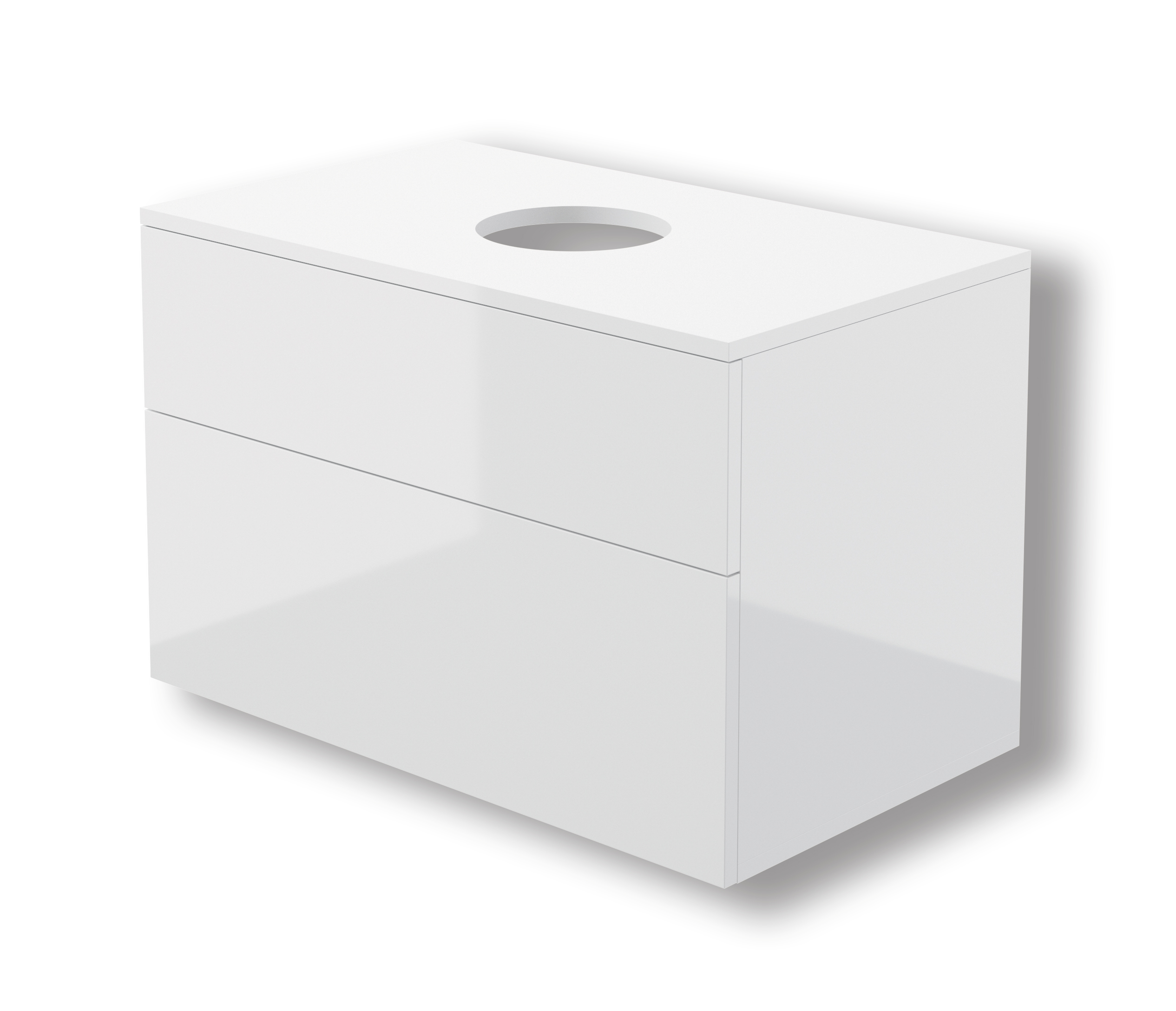 Deante Prizma armario con encimera 80x47x52 cm suspendido, para lavabo blanco SDI_6B81