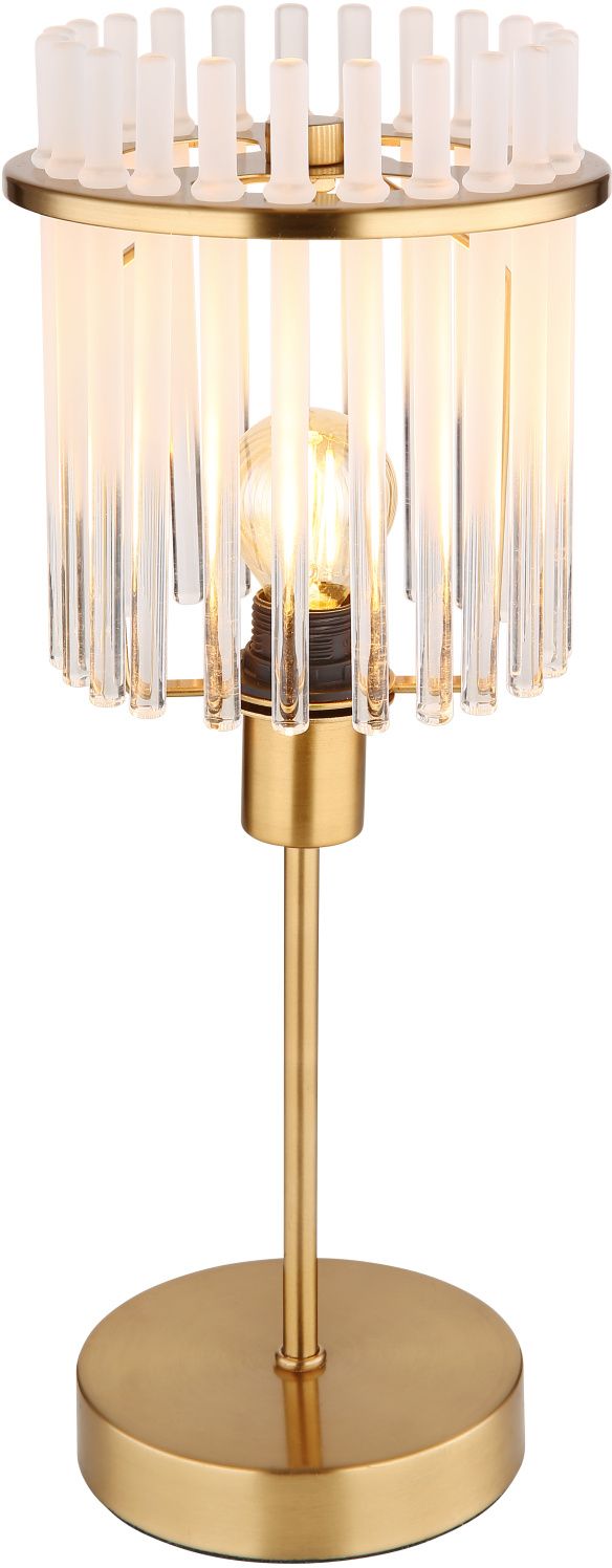 Globo Lighting Gorley lámpara de sobremesa 1x40 W blanco-transparente-oro 15698TM