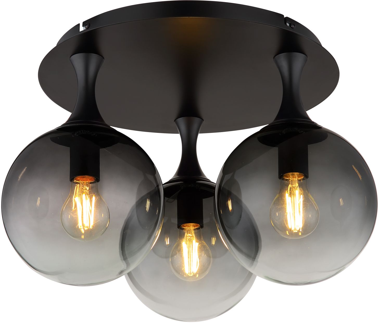 Globo Lighting Dalton lámpara de techo 3x10 W negro-ahumado 15885-3D