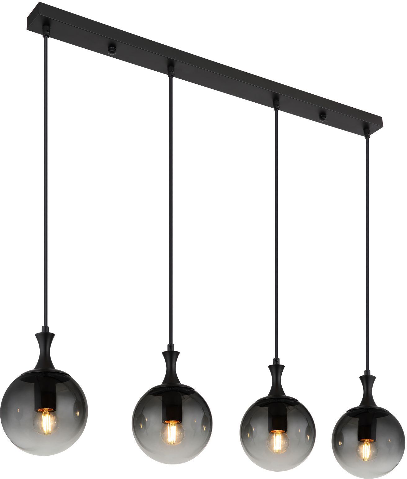 Globo Lighting Dalton lámpara colgante 4x40 W negro-humado 15885-4H