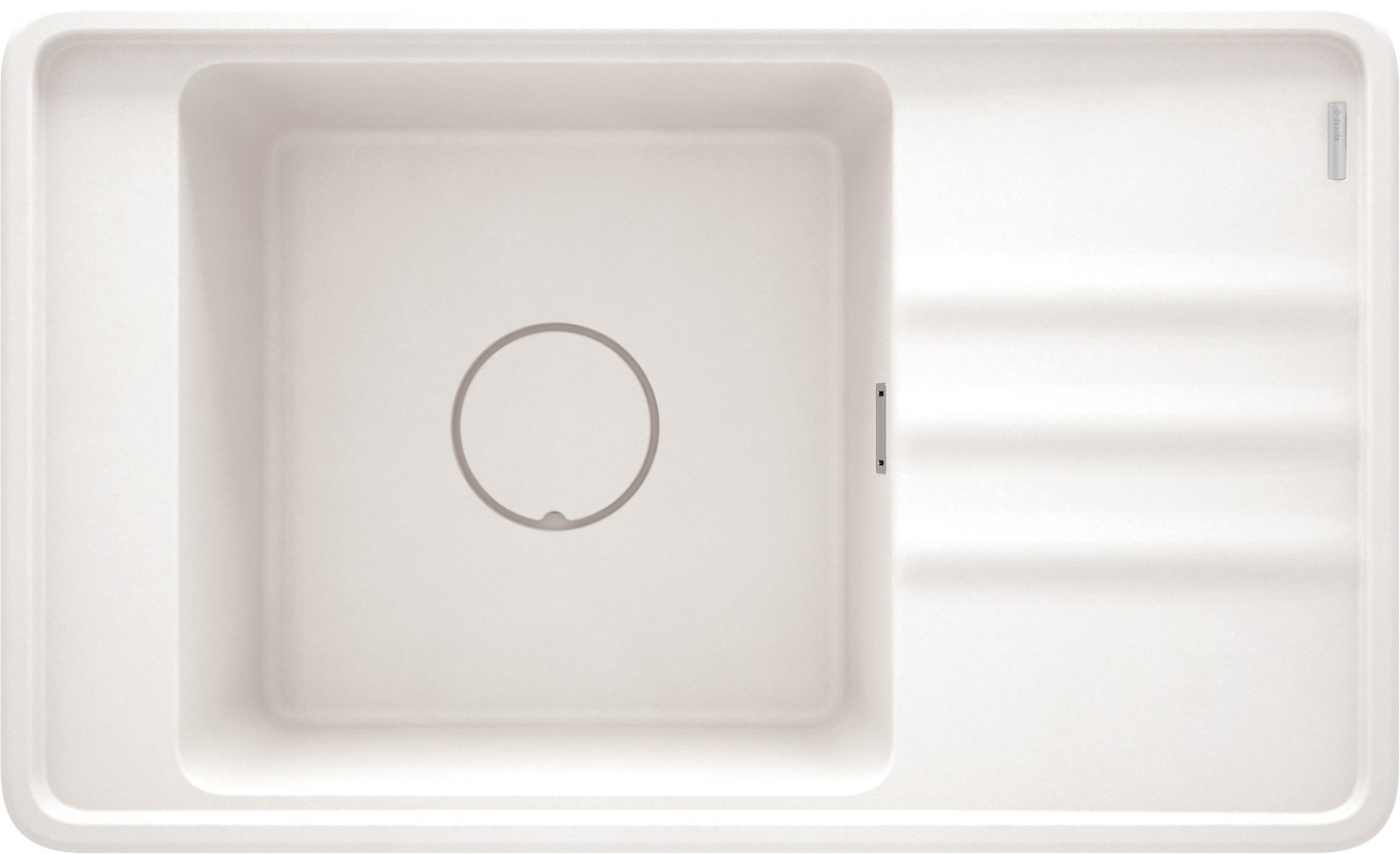 Deante Momi fregadero de granito 82x50 cm blanco ZKM_A11B