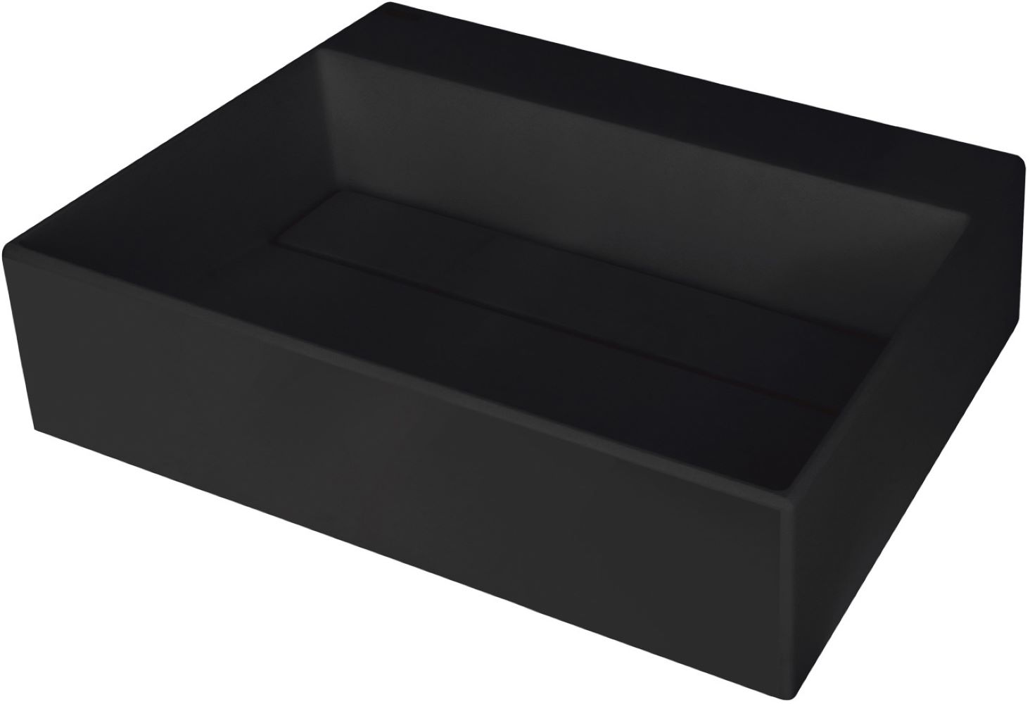 Deante Correo lavabo 50x40 cm rectangular sobre encimera negro CQR_NU5M