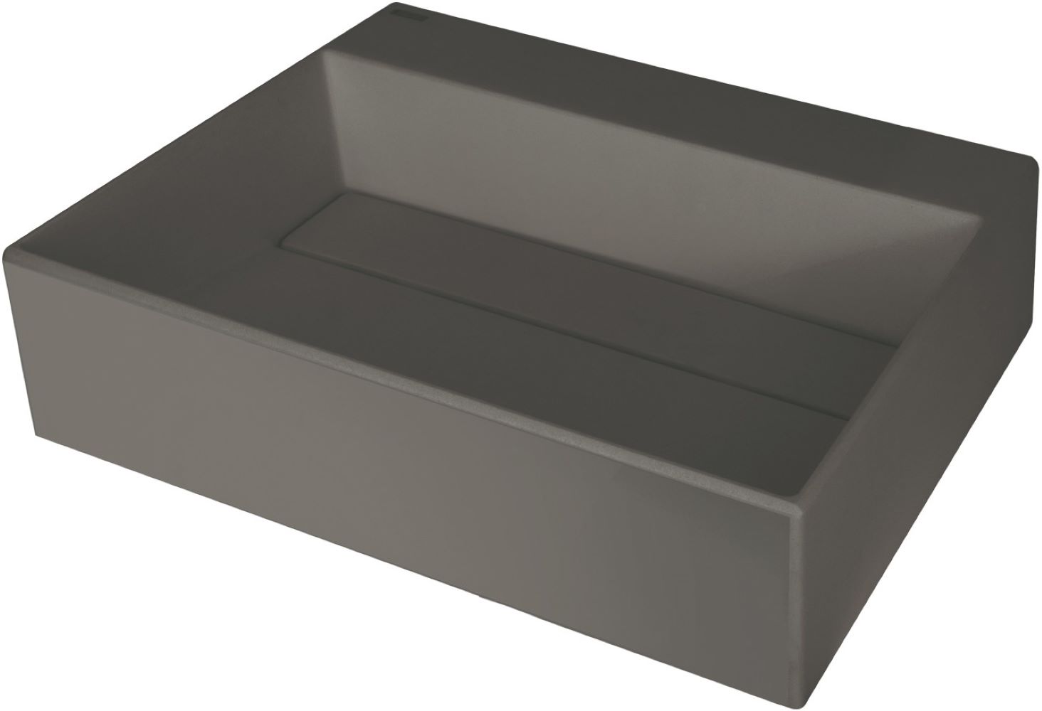 Deante Correo lavabo 50x40 cm rectangular sobre encimera antracita CQR_TU5M