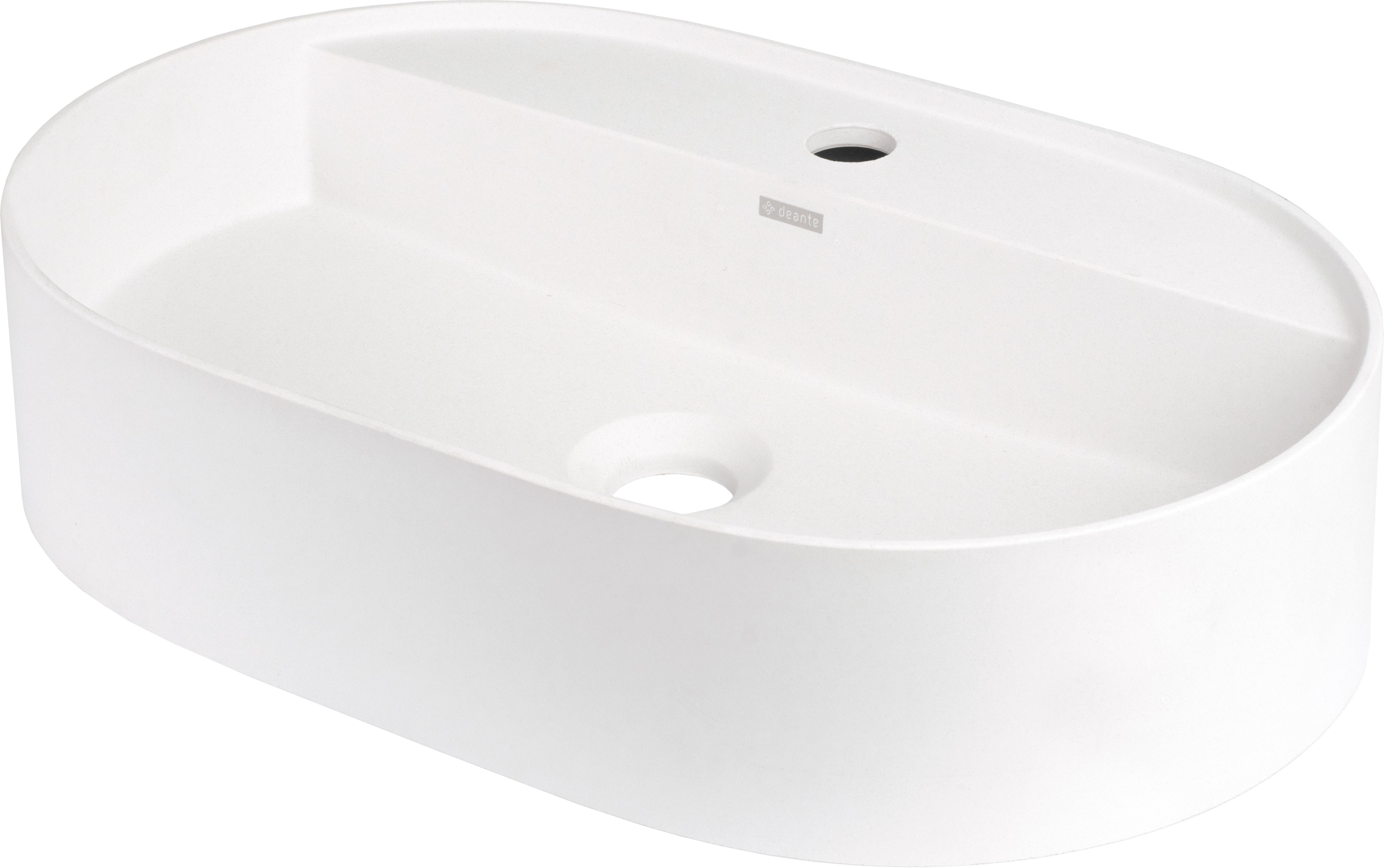 Deante Silia lavabo 55x35 cm oval sobre encimera blanco CQS_AU6B