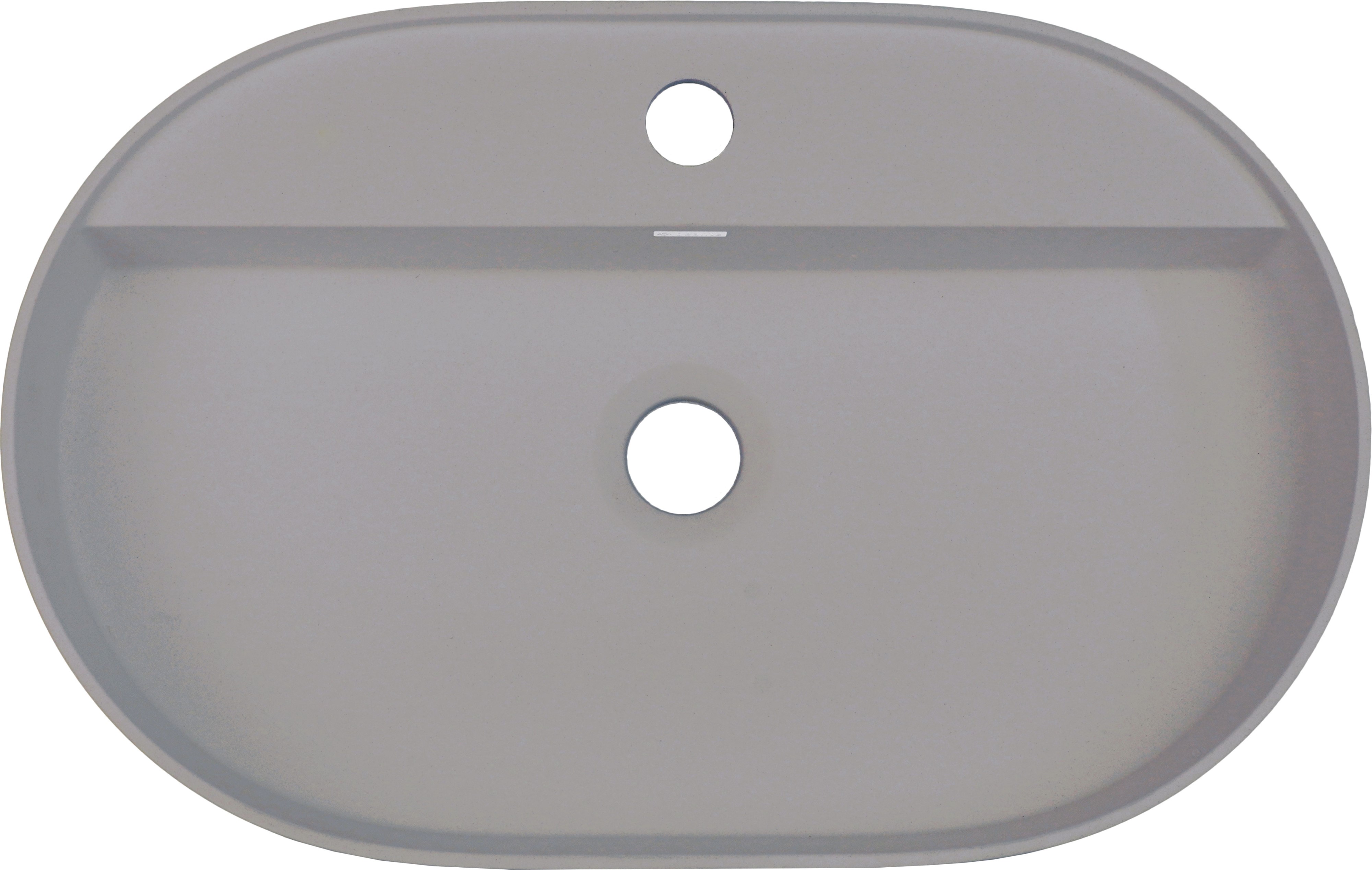 Deante Silia lavabo 55x35 cm oval sobre encimera gris/piedra CQS_SU6B