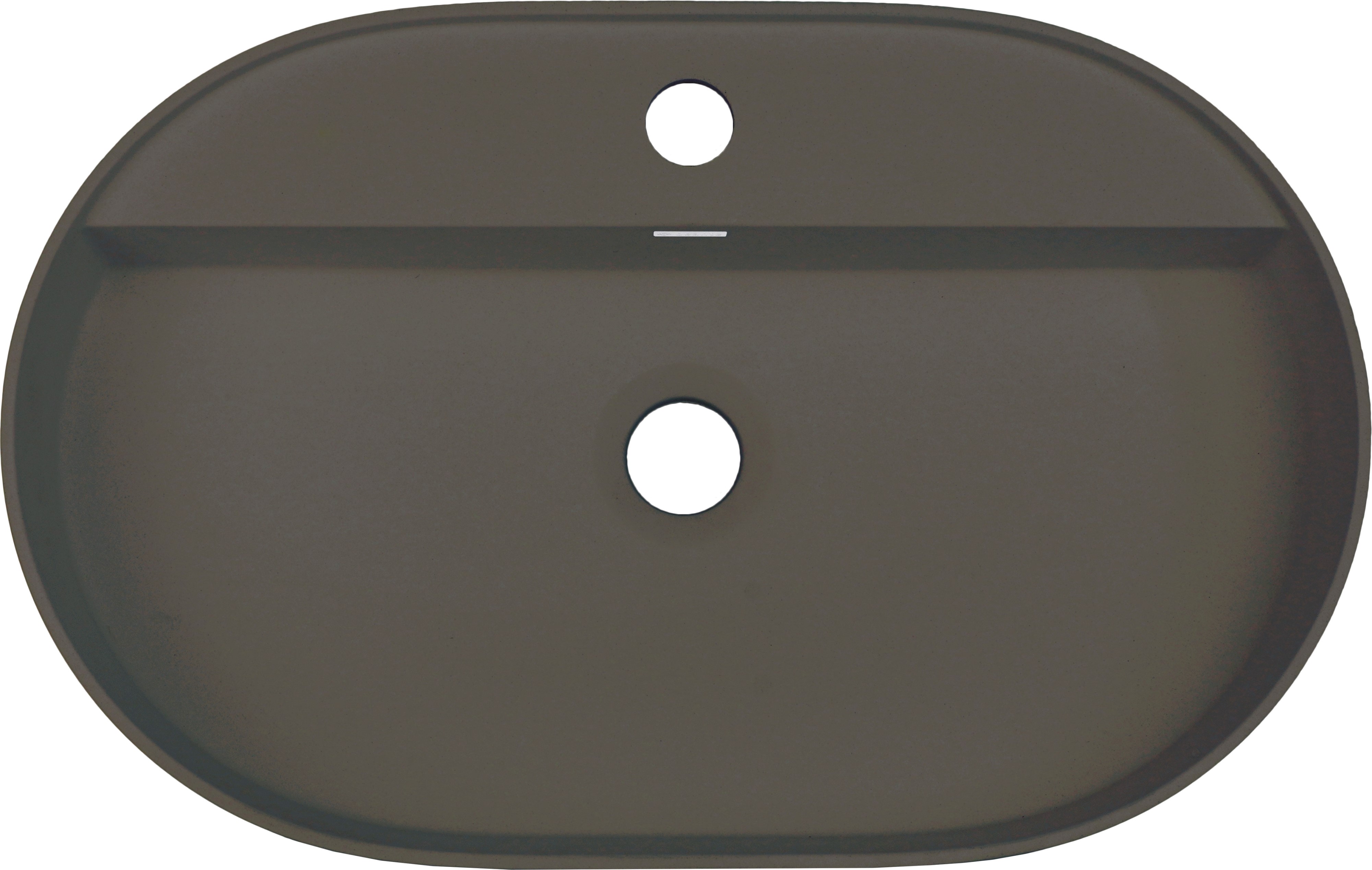 Deante Silia lavabo 55x35 cm oval sobre encimera antracita CQS_TU6B