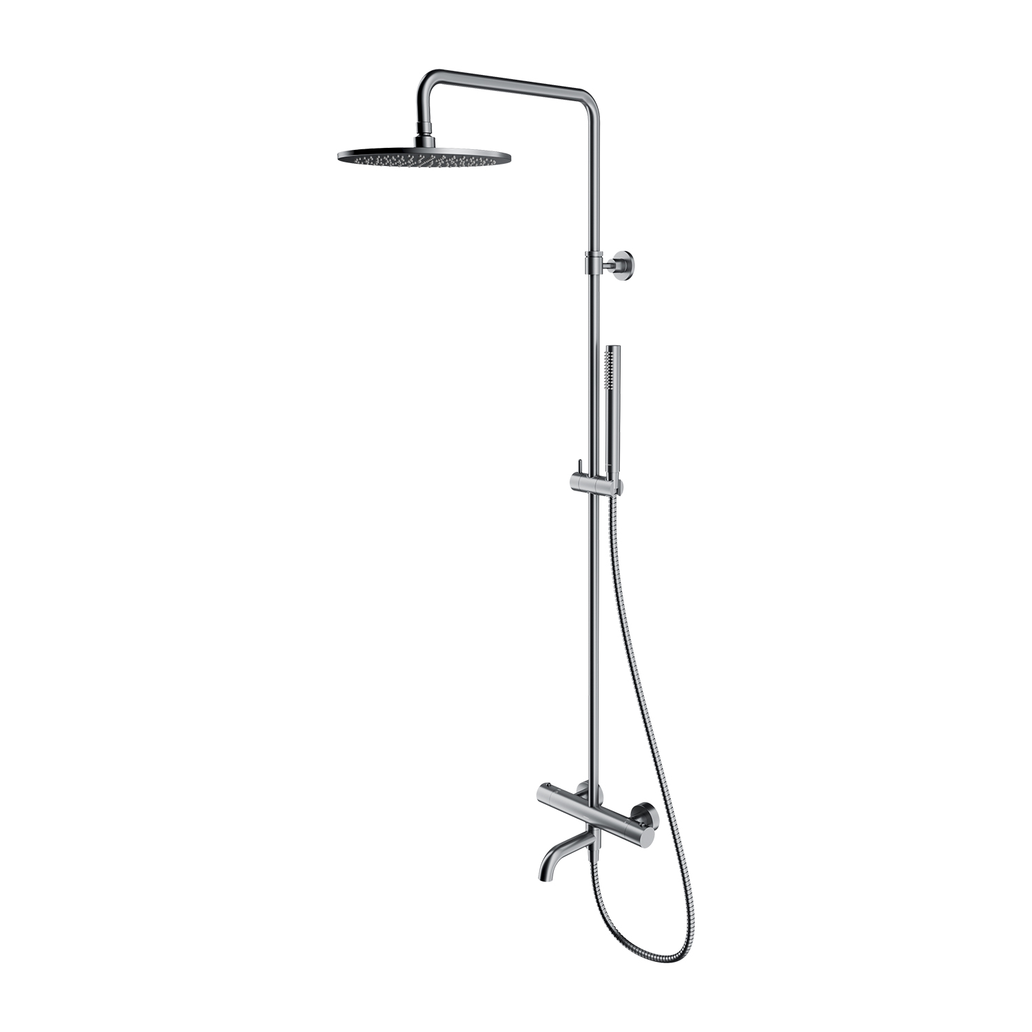 Omnires Y conjunto bañera/ducha a pared con termostato con rociador con efecto lluvia || Y1234NI