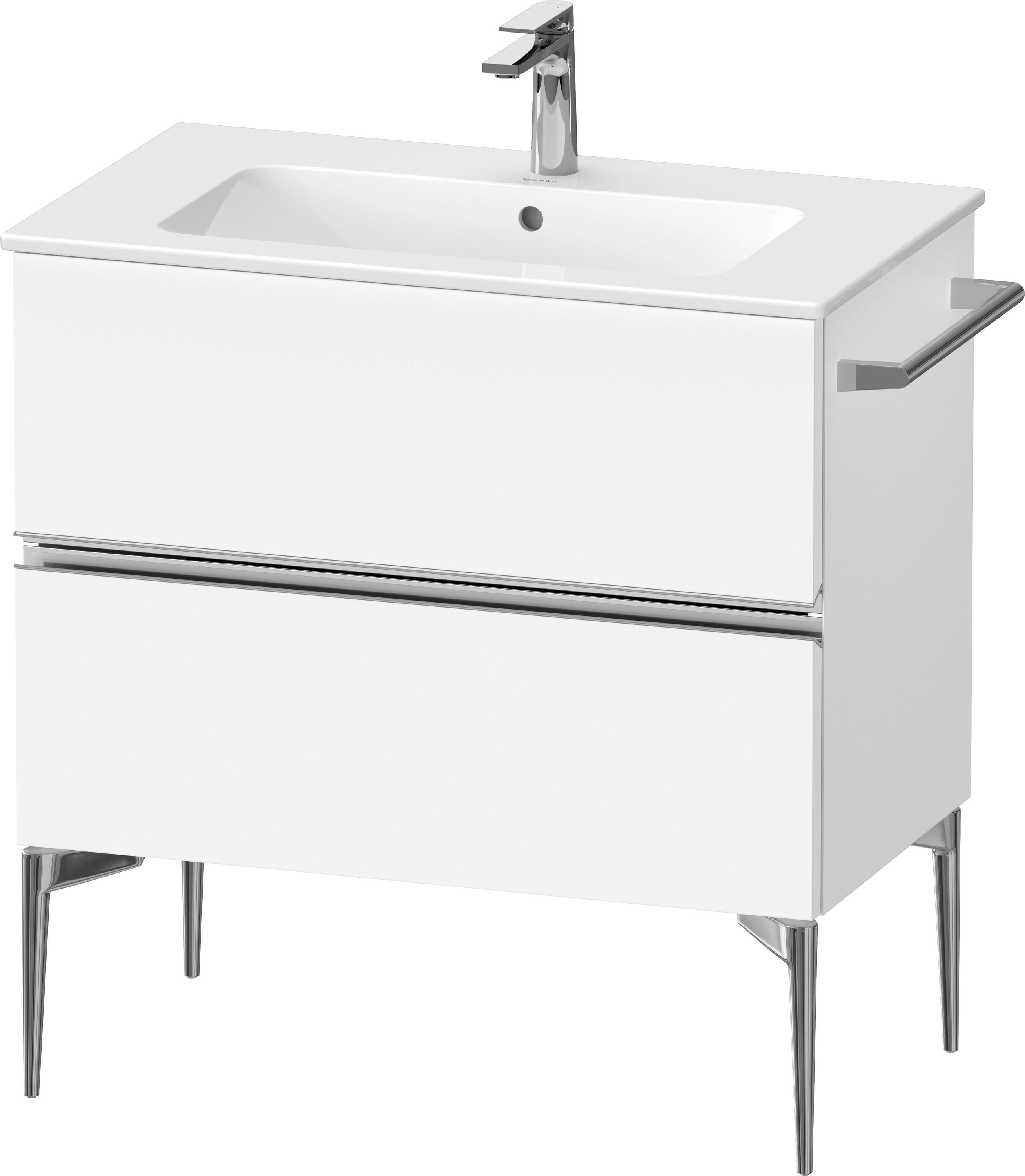 Duravit Sivida armario 81x47.7x59.1 cm suspendido, para lavabo blanco-cromo SV4644010180000