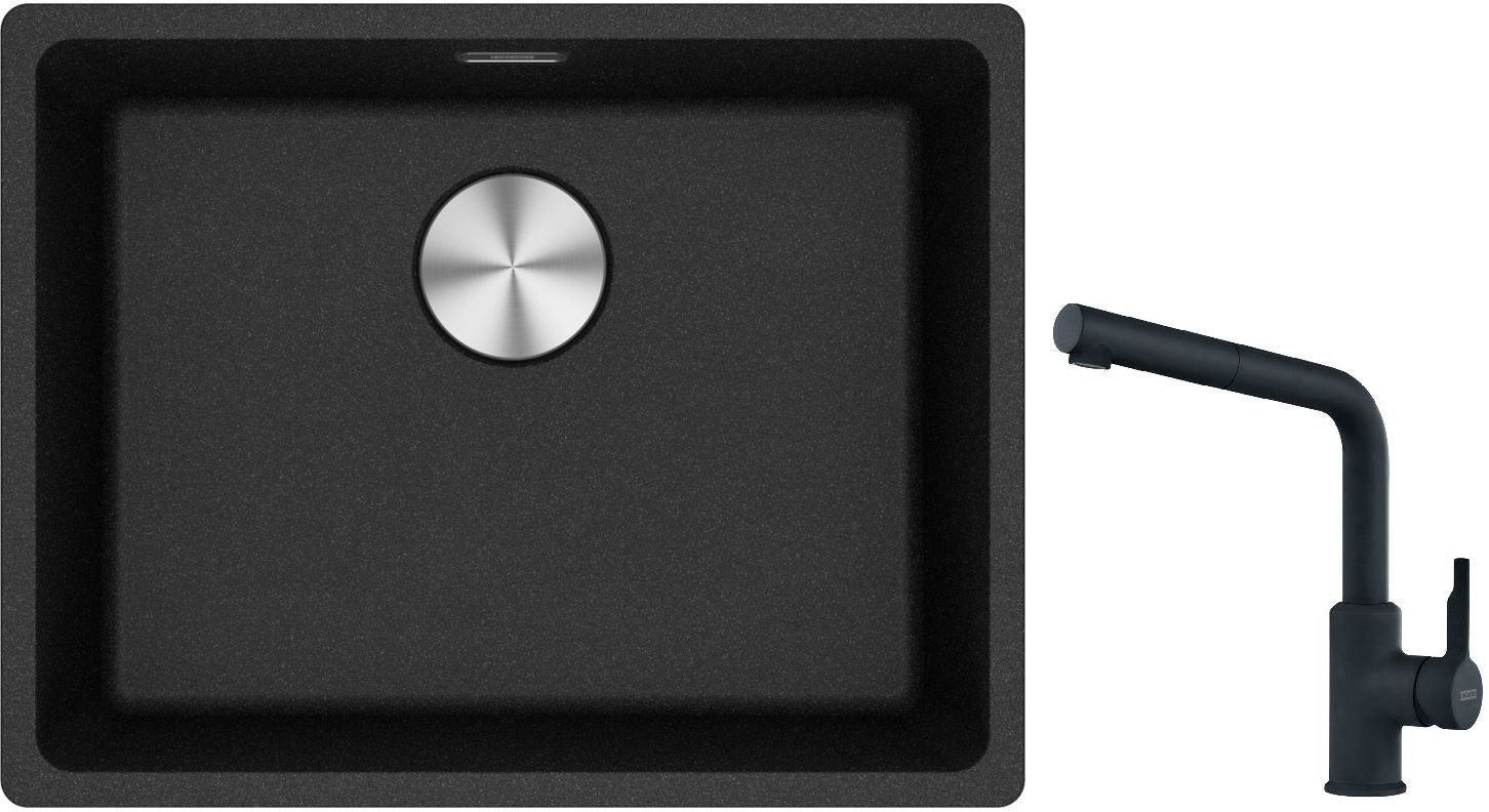 Conjunto fregadero de granito Franke Maris 125.0686.716, grifo de cocina Franke Urban 115.0627.523