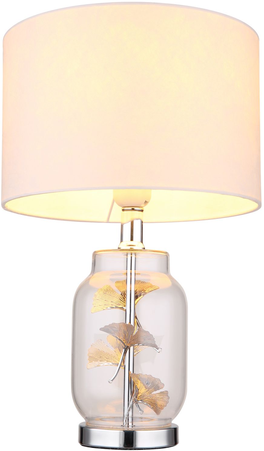 Globo Lighting Ginko lámpara de sobremesa 1x40 W blanco-transparente-cromo 24141C