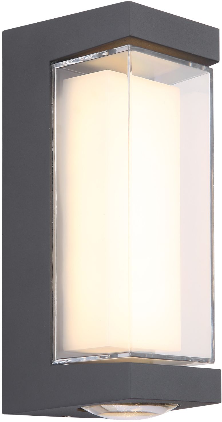 Globo Lighting Plixon lámpara de pared para exteriores 1x12 W blanco-transparente-antracita 34316