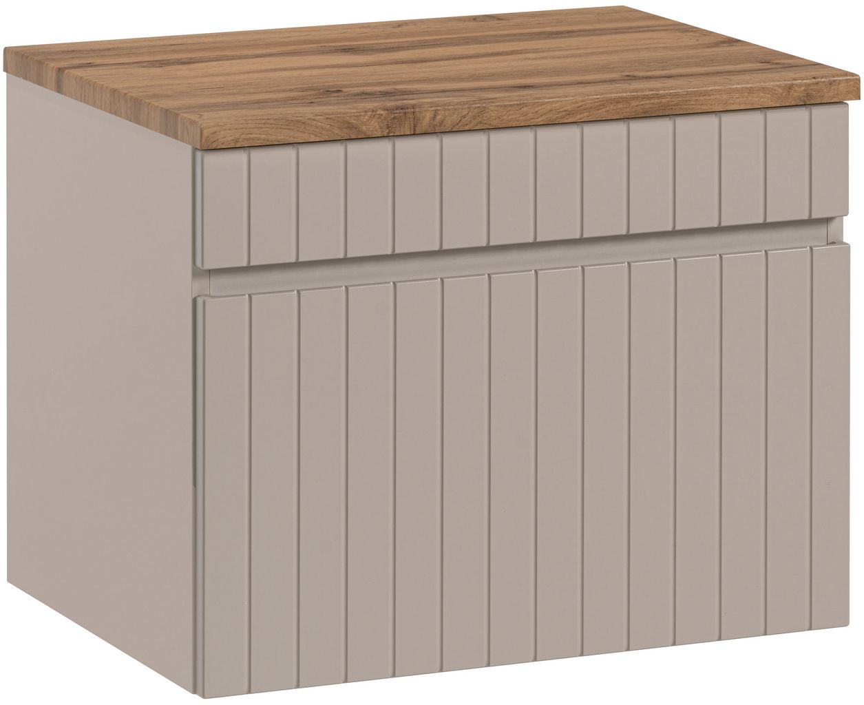 Conjunto armario Comad Iconic Cashmere ICONIC CASHMERE 82-60-D-1S, encimera sobre armario Comad Fiji BLAT 89-60-A OAK COAST EVOKE