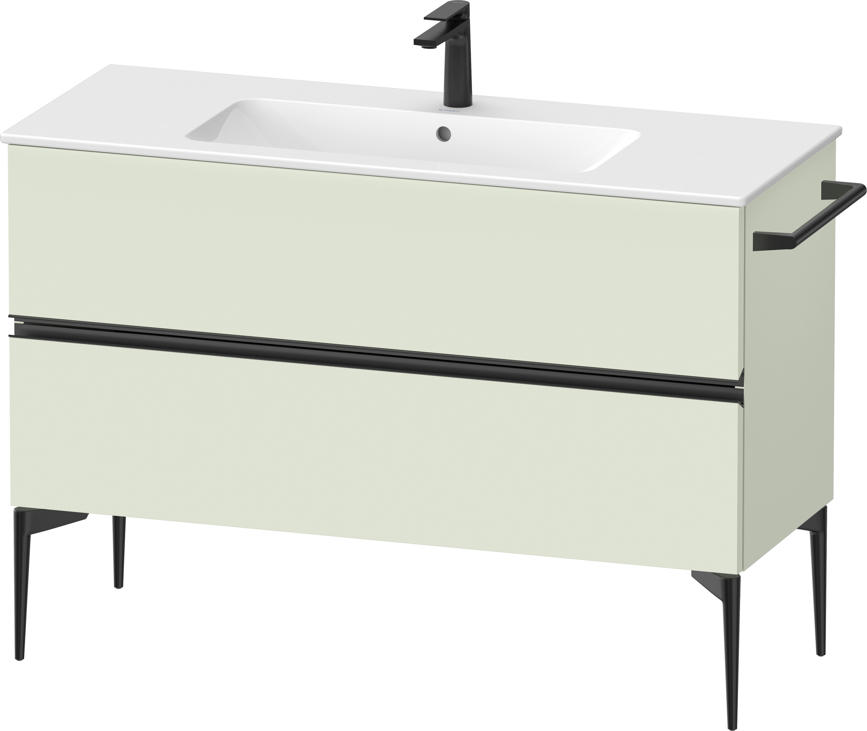 Duravit Sivida armario 121x47.7x59.1 cm suspendido, para lavabo negro-verde SV46460BDHH0000