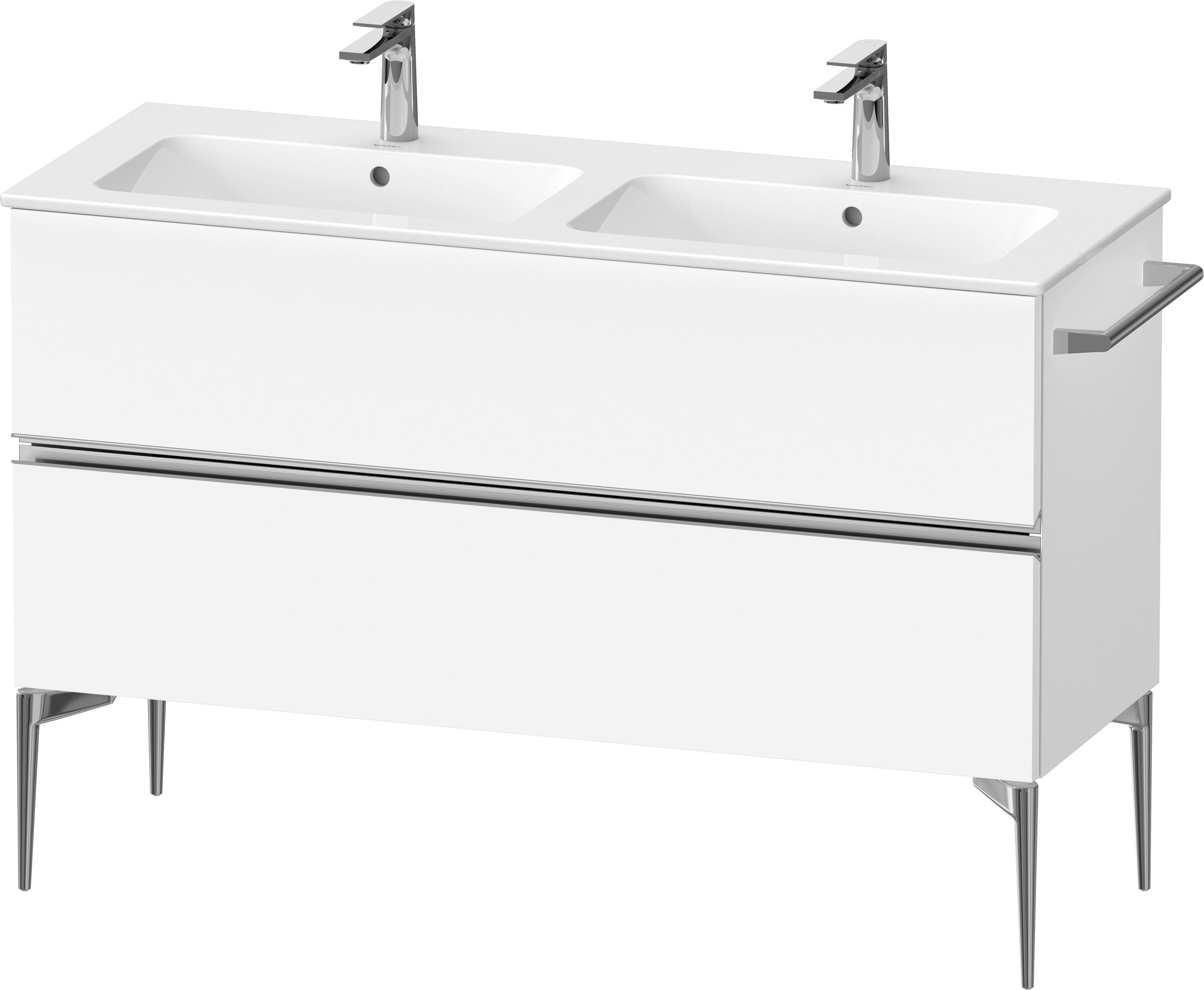 Duravit Sivida armario 128x47.7x59.1 cm suspendido, para lavabo blanco-cromo SV4647010180000