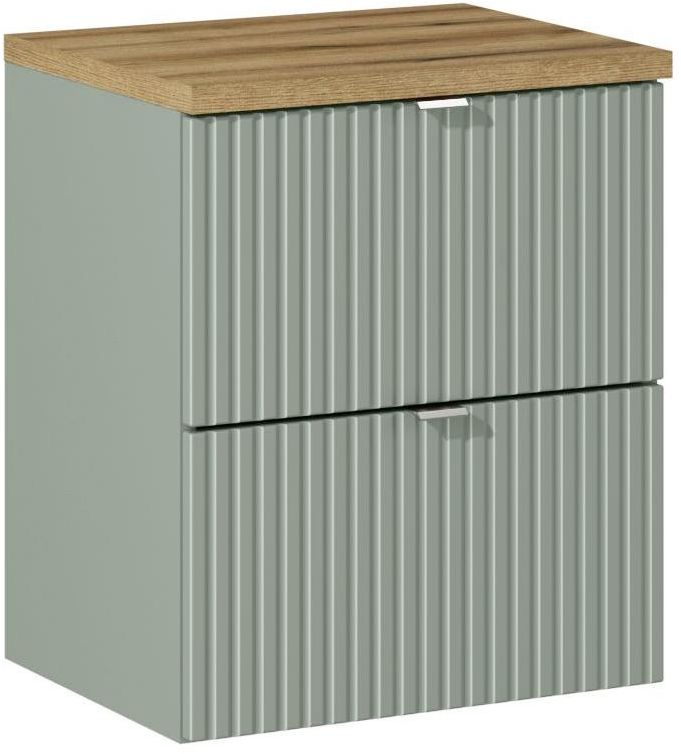 Conjunto armario Comad Line Reed Green LINE REED GREEN D 82-50-2S, encimera Comad Nova Oak NOVA OAK A 89-50