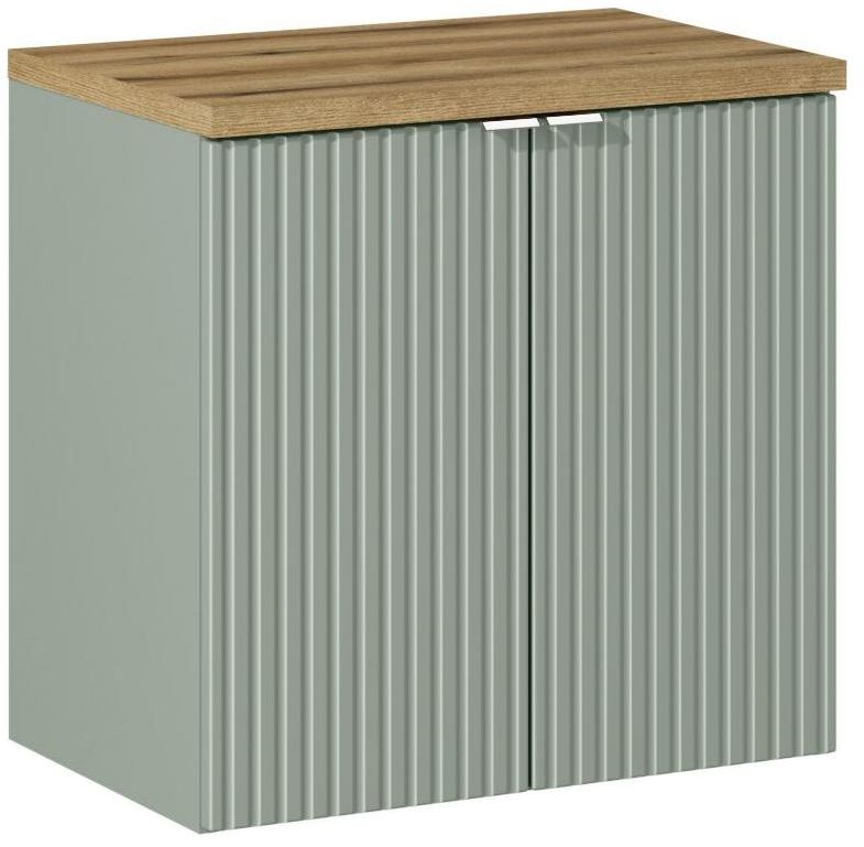 Conjunto armario Comad Line Reed Green LINE REED GREEN D 82-60-2D, encimera Comad Nova Oak NOVA OAK A 89-60