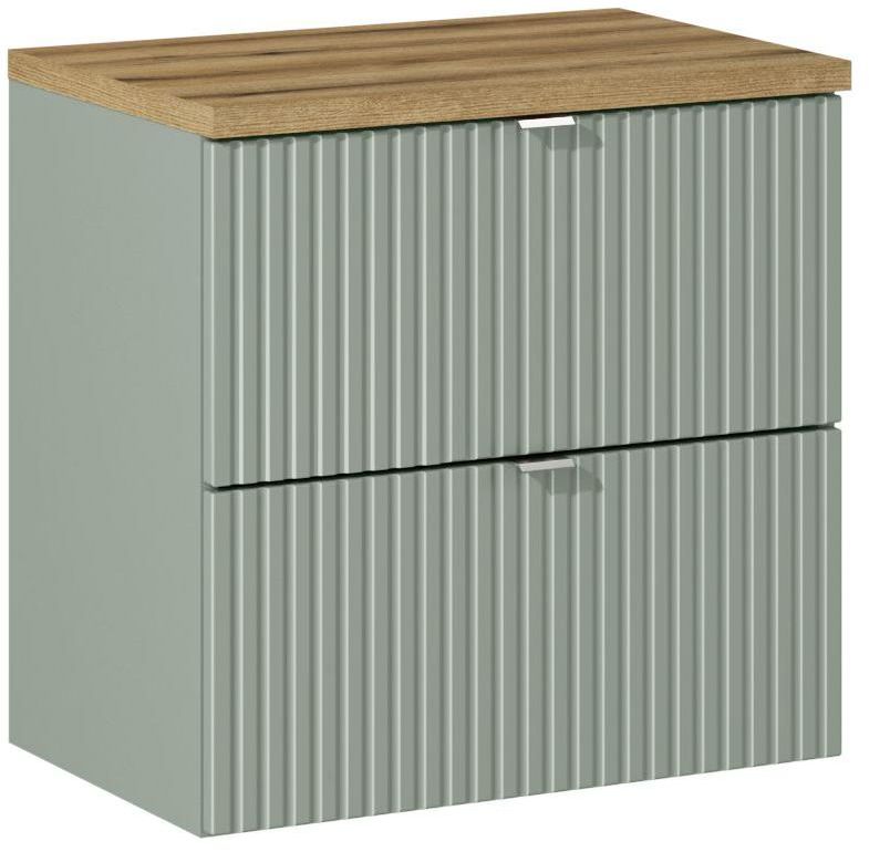 Conjunto armario Comad Line Reed Green LINE REED GREEN D 82-60-2S, encimera Comad Nova Oak NOVA OAK A 89-60