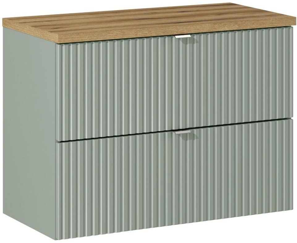 Conjunto armario Comad Line Reed Green LINE REED GREEN D 82-80-2S, encimera Comad Nova Oak NOVA OAK A 89-80