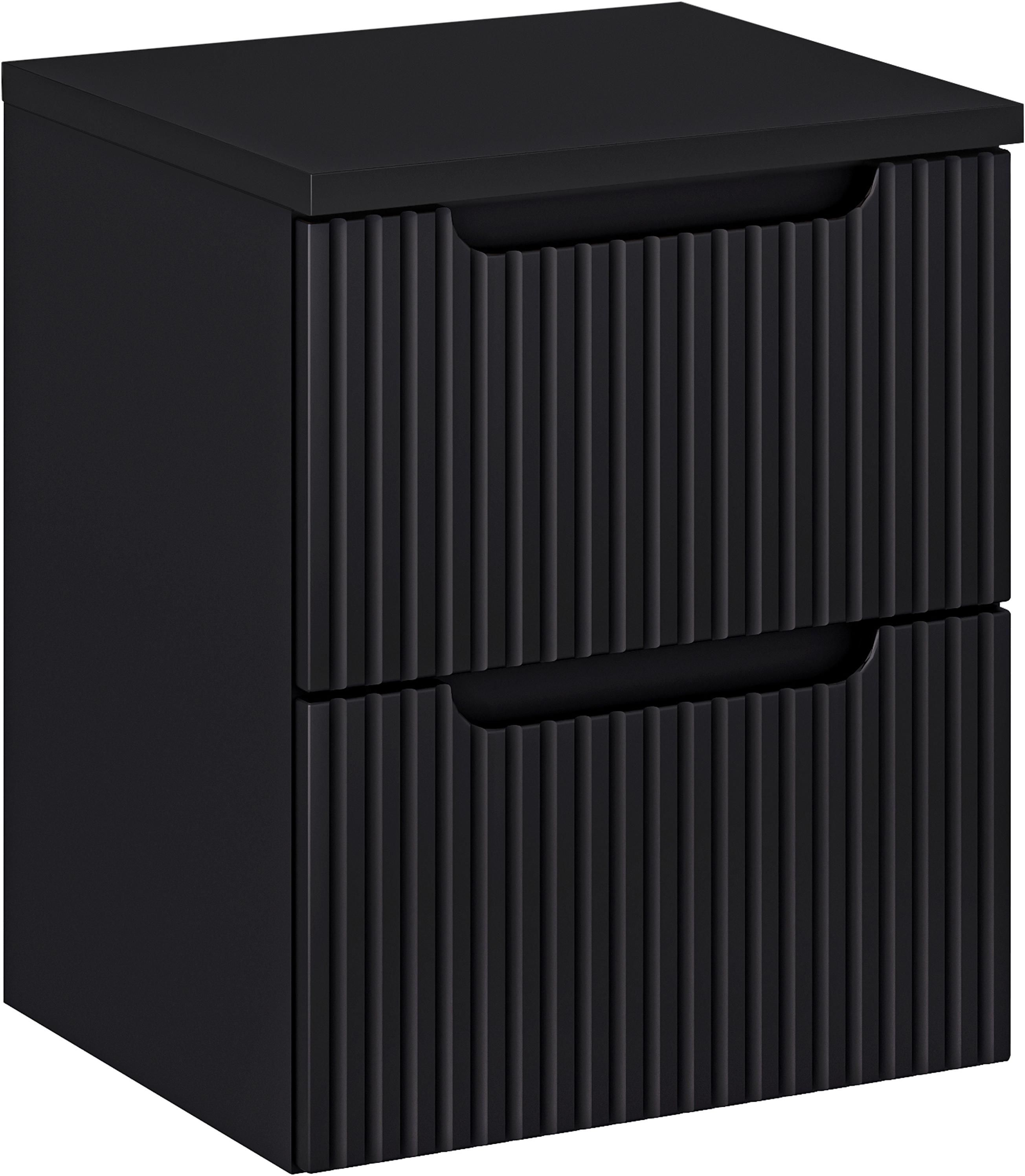 Conjunto armario Comad Nova Black NOVA BLACK D2 82-50-2S, encimera Comad Nova Black NOVA BLACK B 89-50