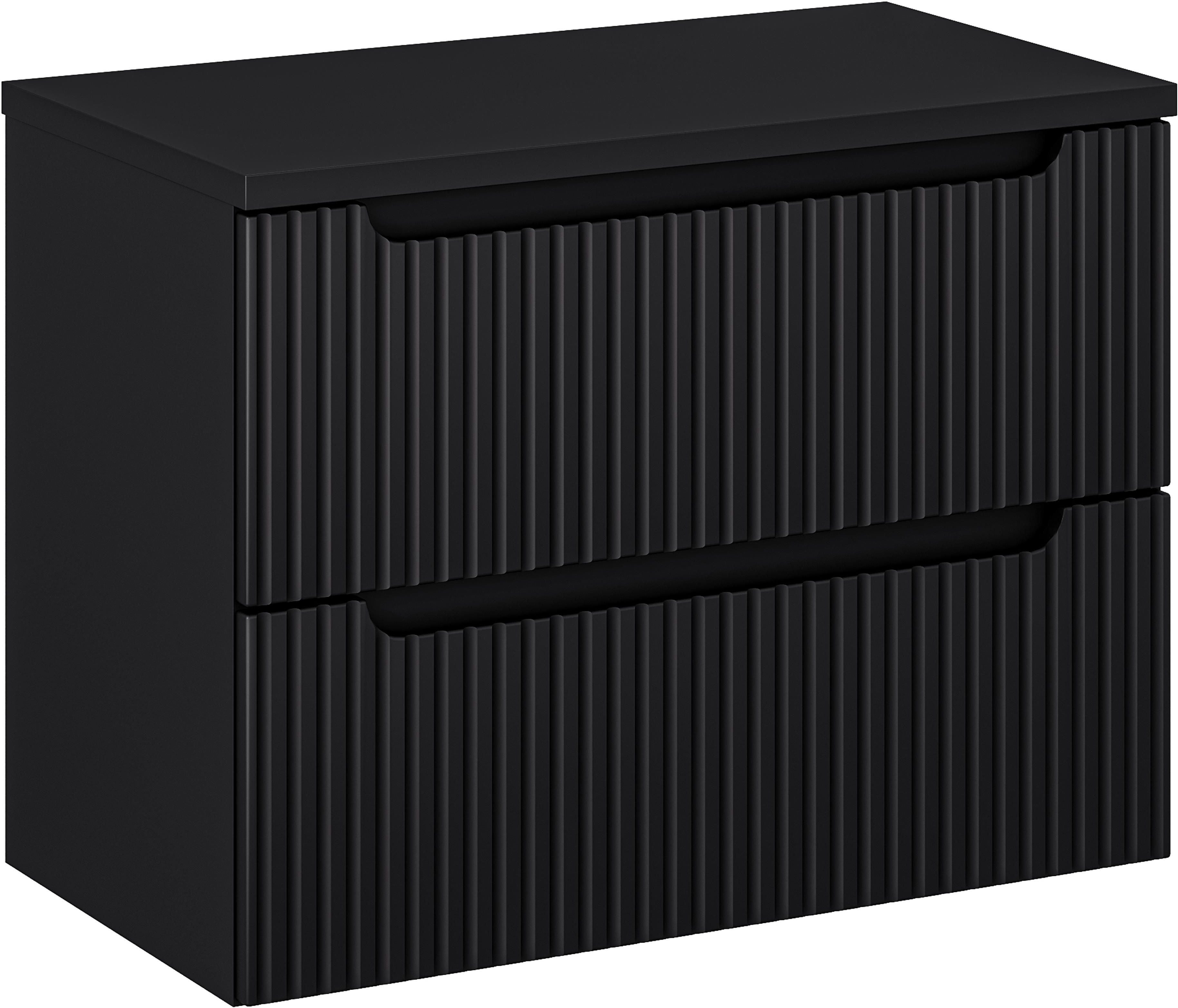 Conjunto armario Comad Nova Black NOVA BLACK D2 82-80-2S, encimera Comad Nova Black NOVA BLACK B 89-80