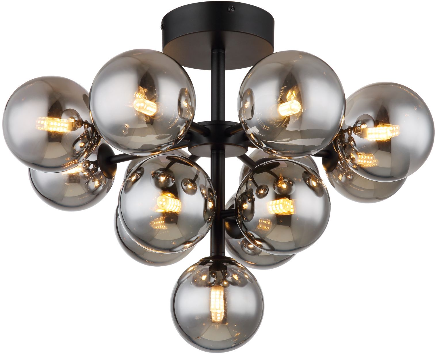 Globo Lighting Grappy lámpara de techo x5 W negro-ahumado 56143-13D