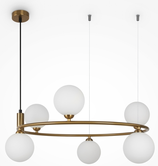 Maytoni Ring lámpara colgante 6x25 W latón MOD013PL-06BS1