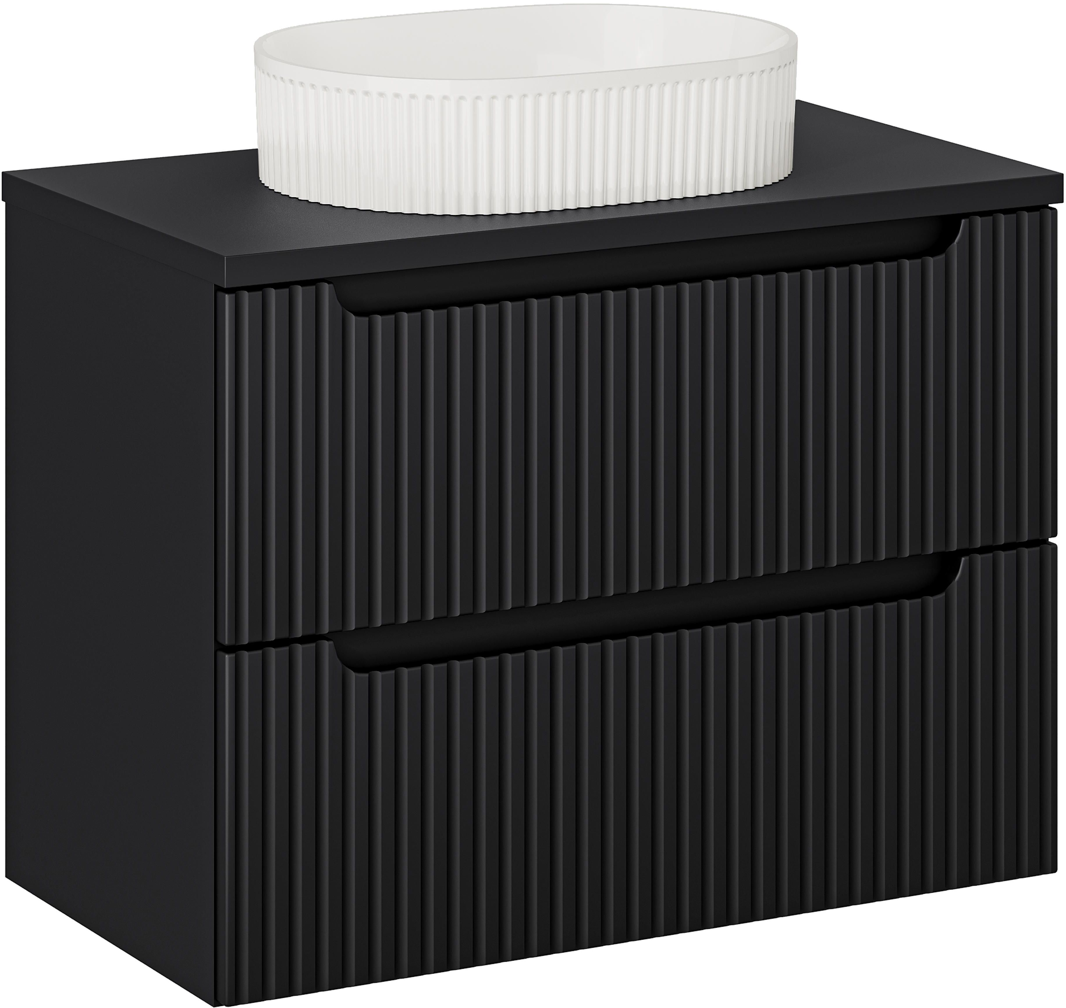 Conjunto armario Comad Nova Black NOVA BLACK D2 82-80-2S, lavabo Comad Beyond BEYOND 5 WHITE ( E-6564 ), NOVA BLACK B 89-80