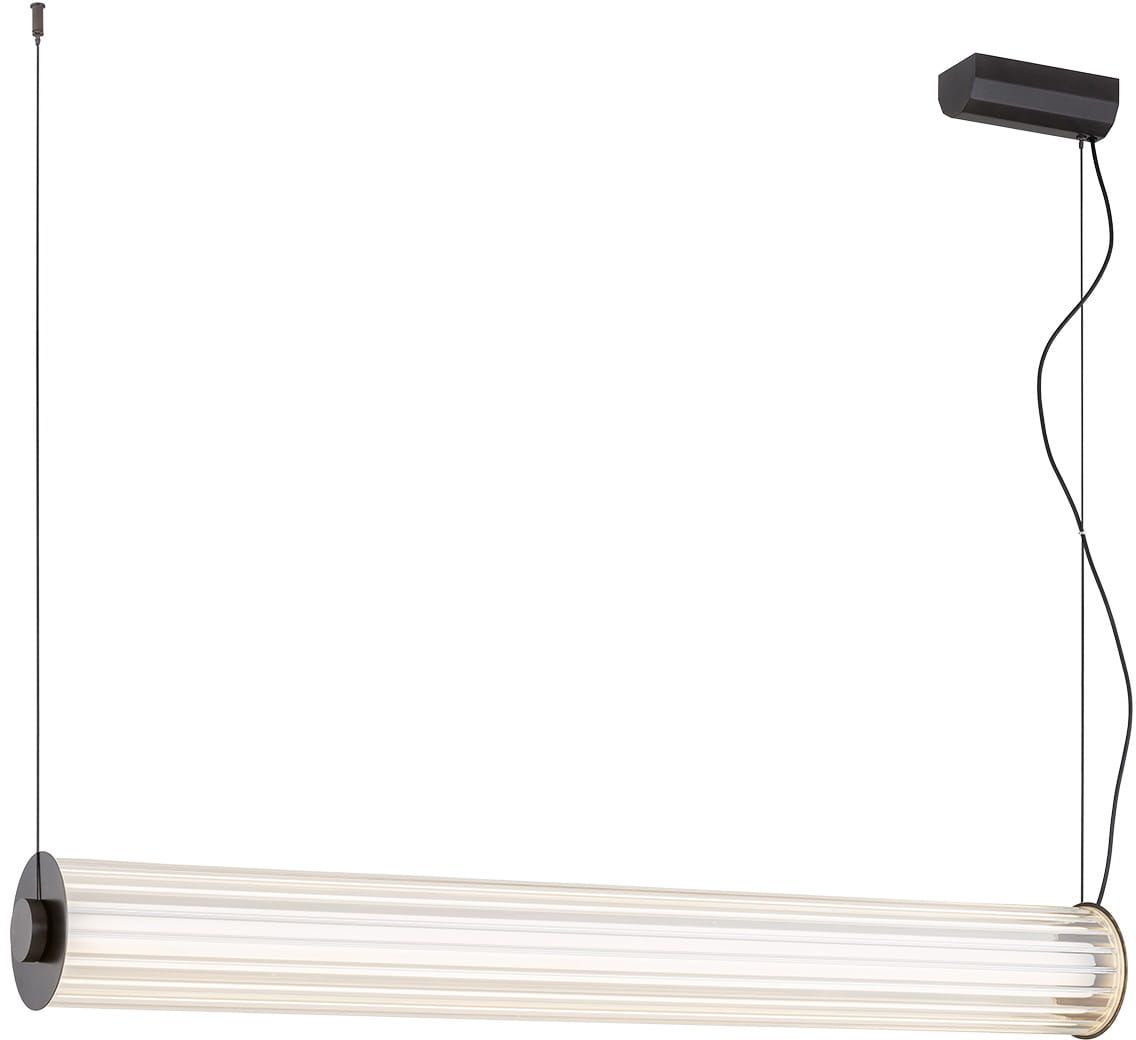 Argon Hampton lámpara colgante 1x60 W transparente-titanio 8628