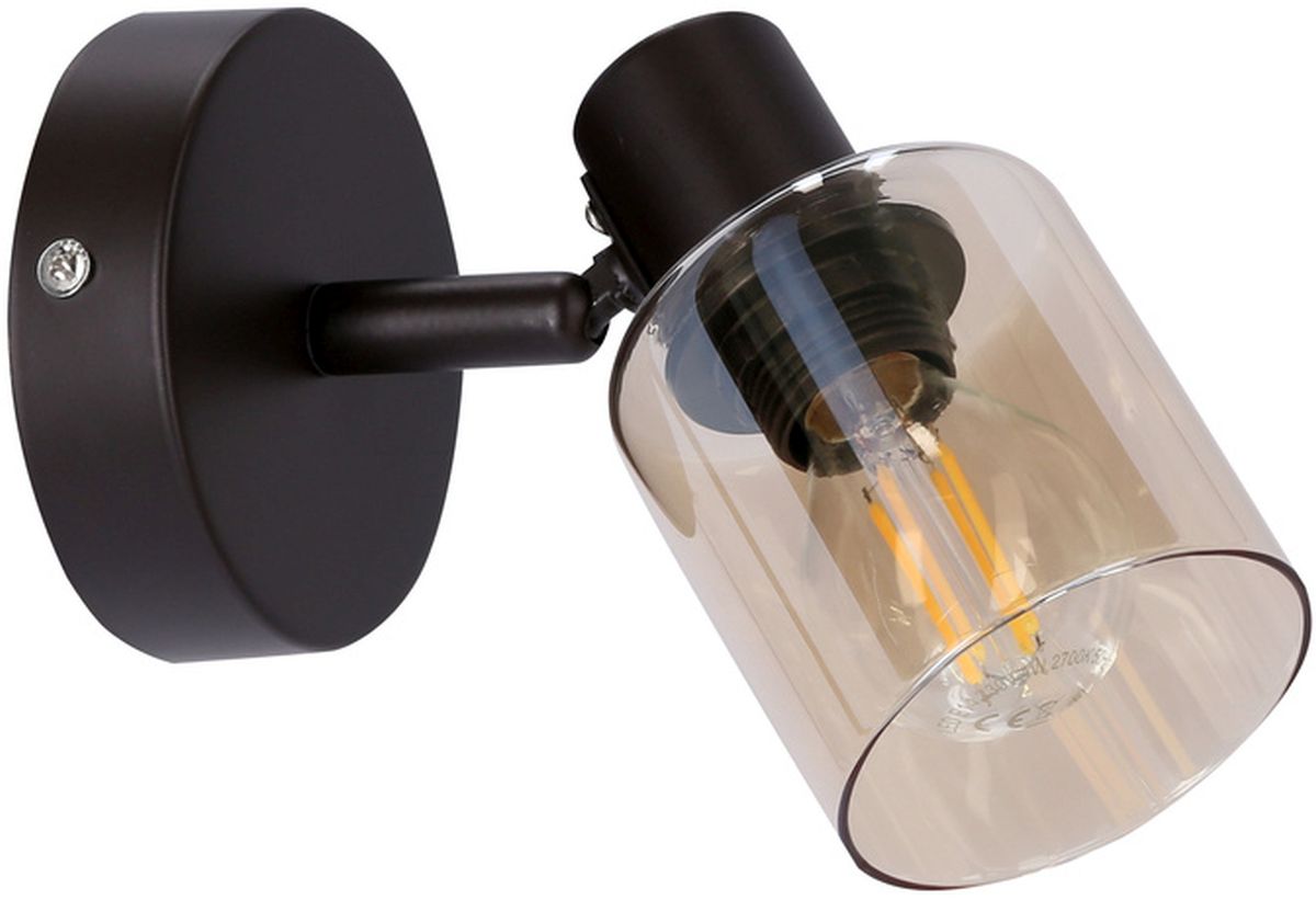 Candellux Agra lámpara de pared 1x40 W negro-ámbar 91-25036