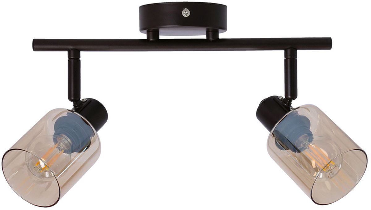 Candellux Agra lámpara de techo 2x40 W negro-ámbar 92-25043